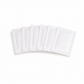 Set of white wet cleaning cloths on a white background