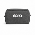 Gray pouch with 'eara' logo on a white background