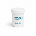 White jar labeled 'eara Dry Jar' on a white background