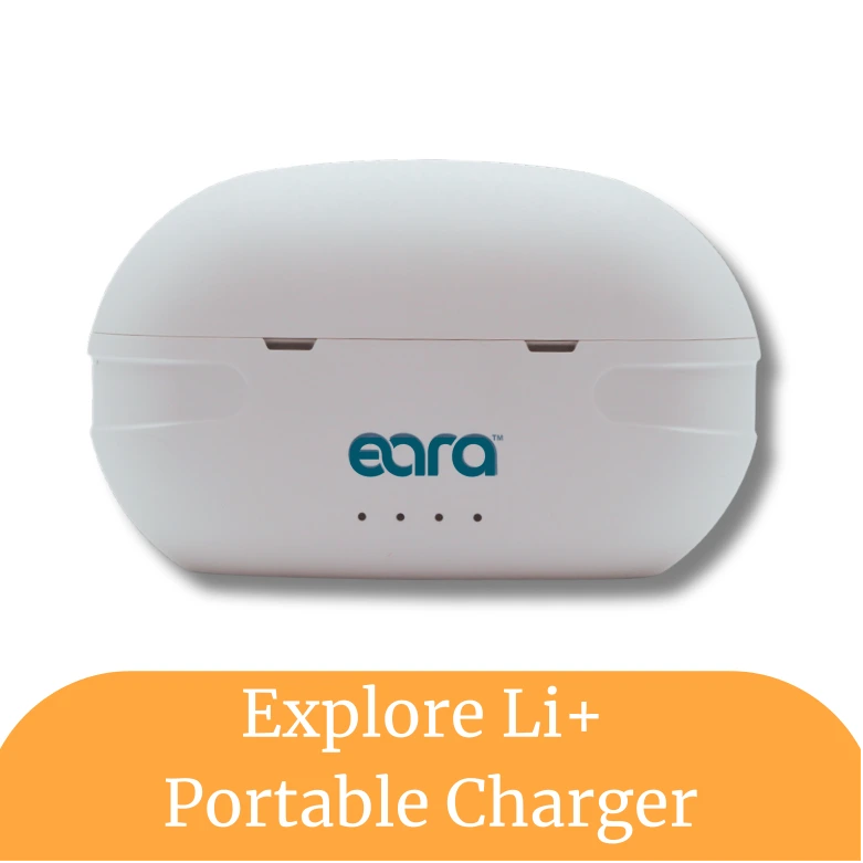 Image of Explore Li+ Portable Charger for charging Explore Li+ OTC Bluetooth Rechargeable Hearing Aids