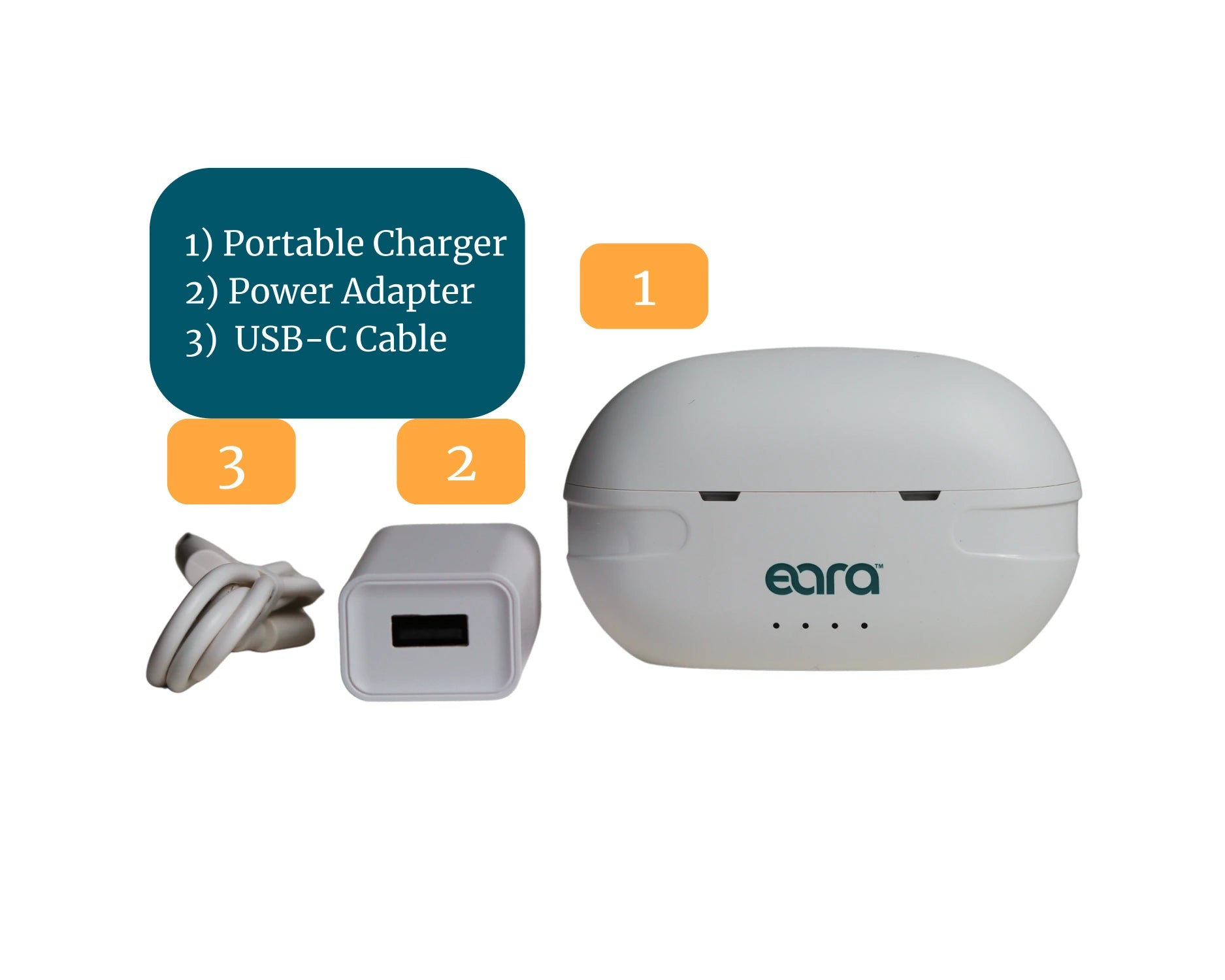 Explore Li+ Portable charging for charging Explore Li+ Bluetooth OTC Rechargeable Hearing Aids