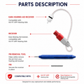EARA Right replacement receiver wire kit for Eara Explore Li+ and HA FIT APP hearing aids with blue pin removal tool and receiver pin