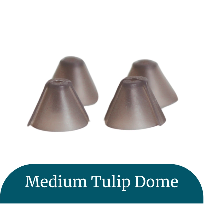 Size 3 Medium Tulip Domes for Eara Hearing Explore Li+ OTC Bluetooth Hearing Aids