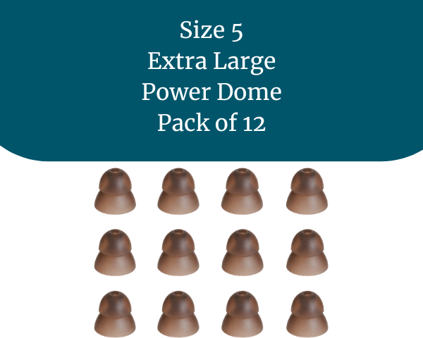 Pack of 12 extra large power dome domes on a white background with text indicating size and quantity.