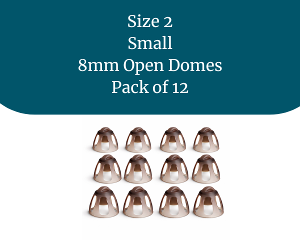 12 black eara 8mm open domes