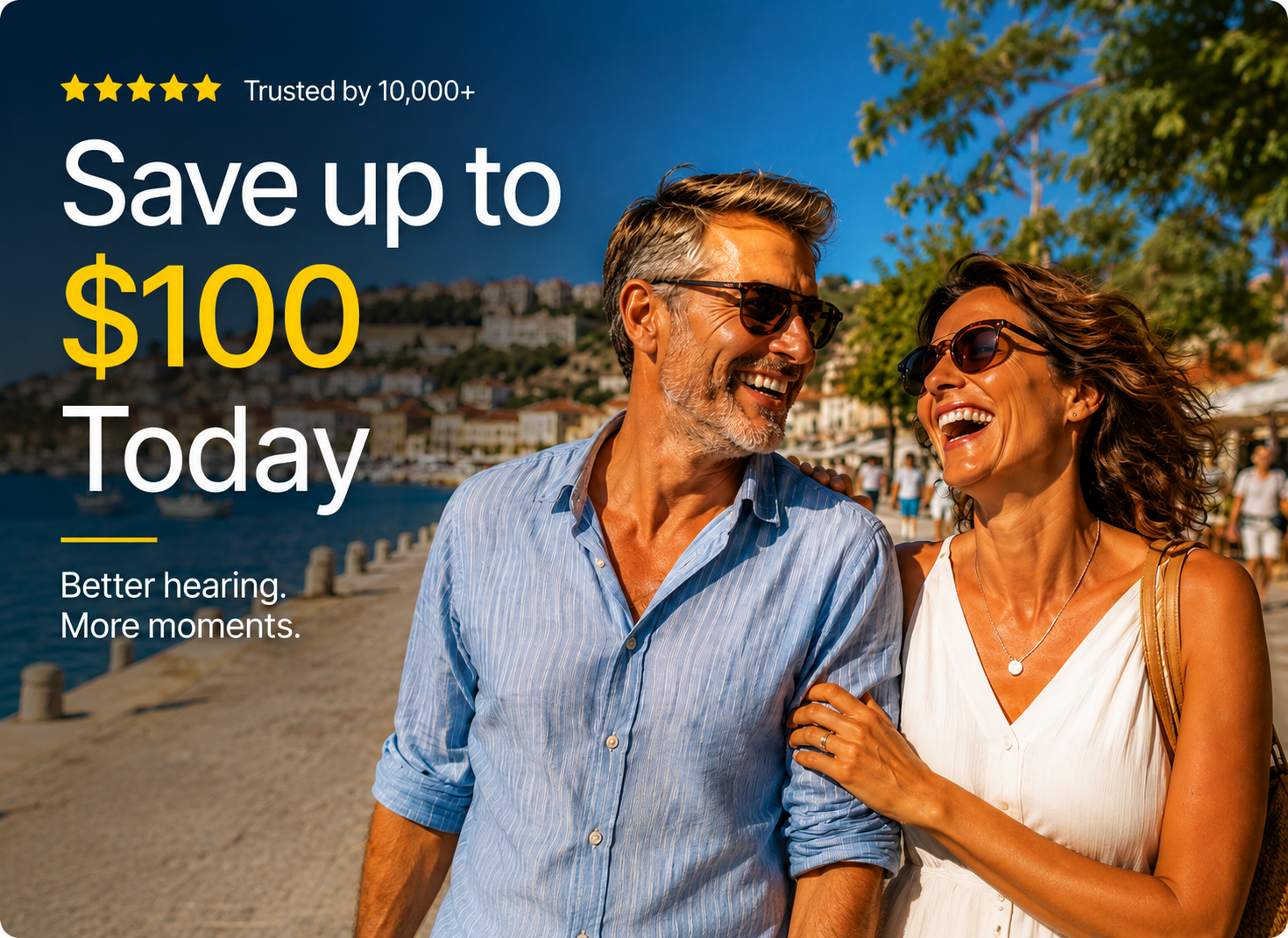 Older couple enjoying a waterfront walk for the Lexie hearing aid support and replacement options page.slider_item_TzCxRc
